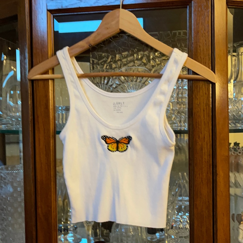 Brandy Melville butterfly crop
